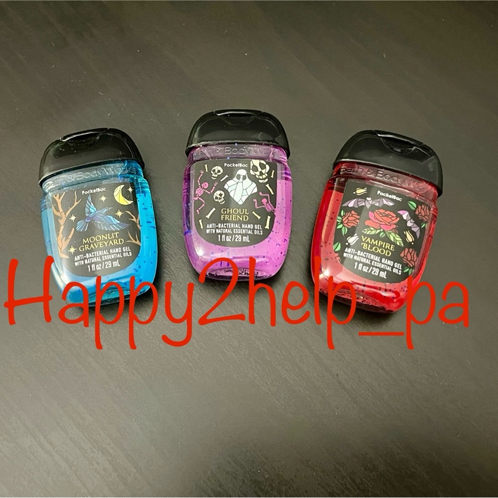 COPY - Halloween Anti-Bac Hand Gel-Vampire Blood, Ghoul Friend & Moonlit Gravey…